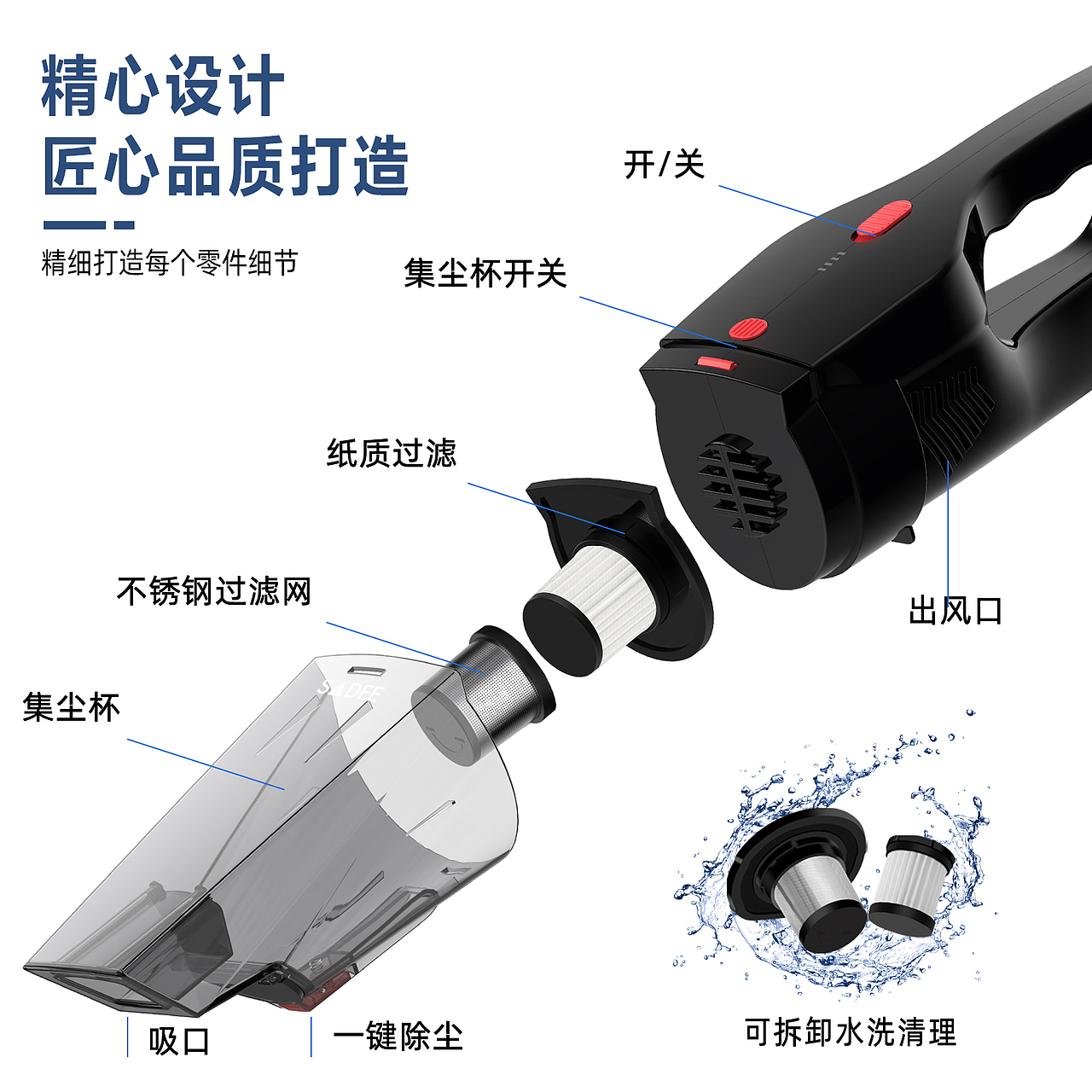 淘宝建模+精修吸尘器主图