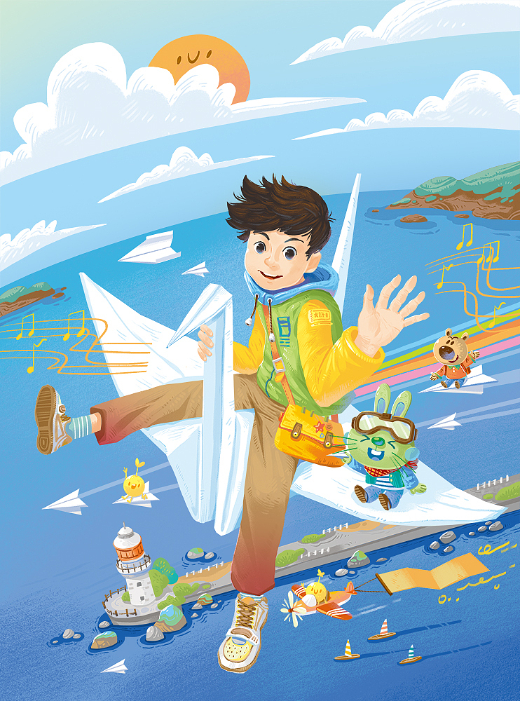 少年插画（图ZMzU3NzcwMDE2） - 儿童插画 - 站酷设计师我是春光原创素材 - 站酷ZCOOL