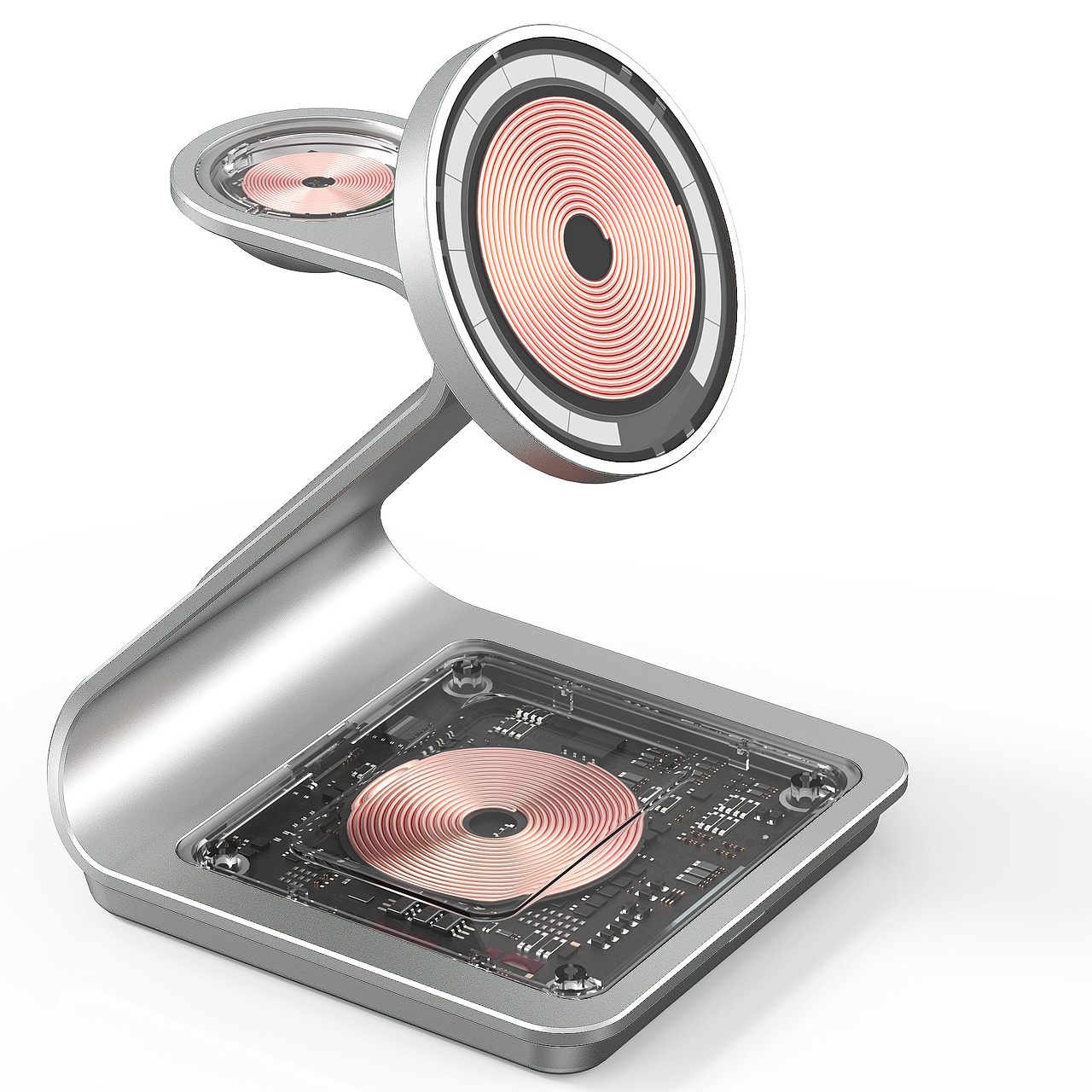 三合一无线充产品渲染