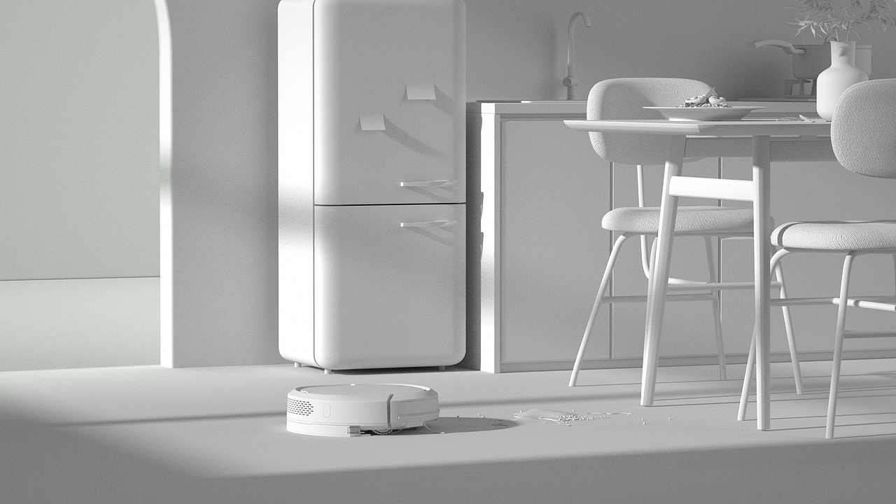 扫地机器人场景渲染