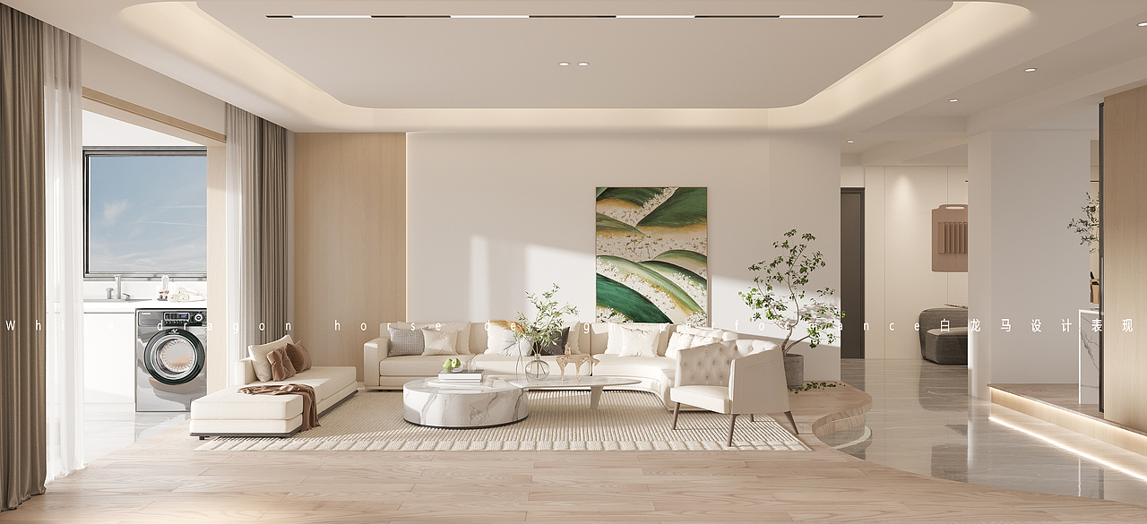 奶油——白龙马效果图（图ZMzQ1MjY1NDYw） - 家装设计 - 站酷设计师小鱼吐泡泡泡泡泡原创素材 - 站酷ZCOOL