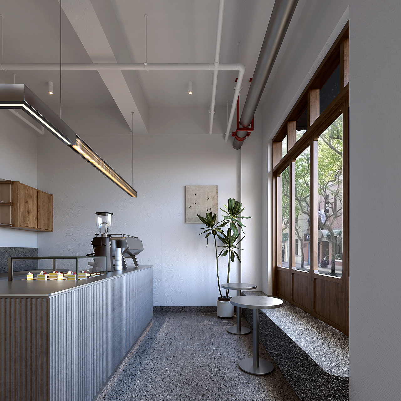 重庆 LUMIN Cafe｜商业设计（图ZMzAxNDY3OTk2） - 商业空间设计 - 站酷设计师重庆择术空间设计原创素材 - 站酷ZCOOL