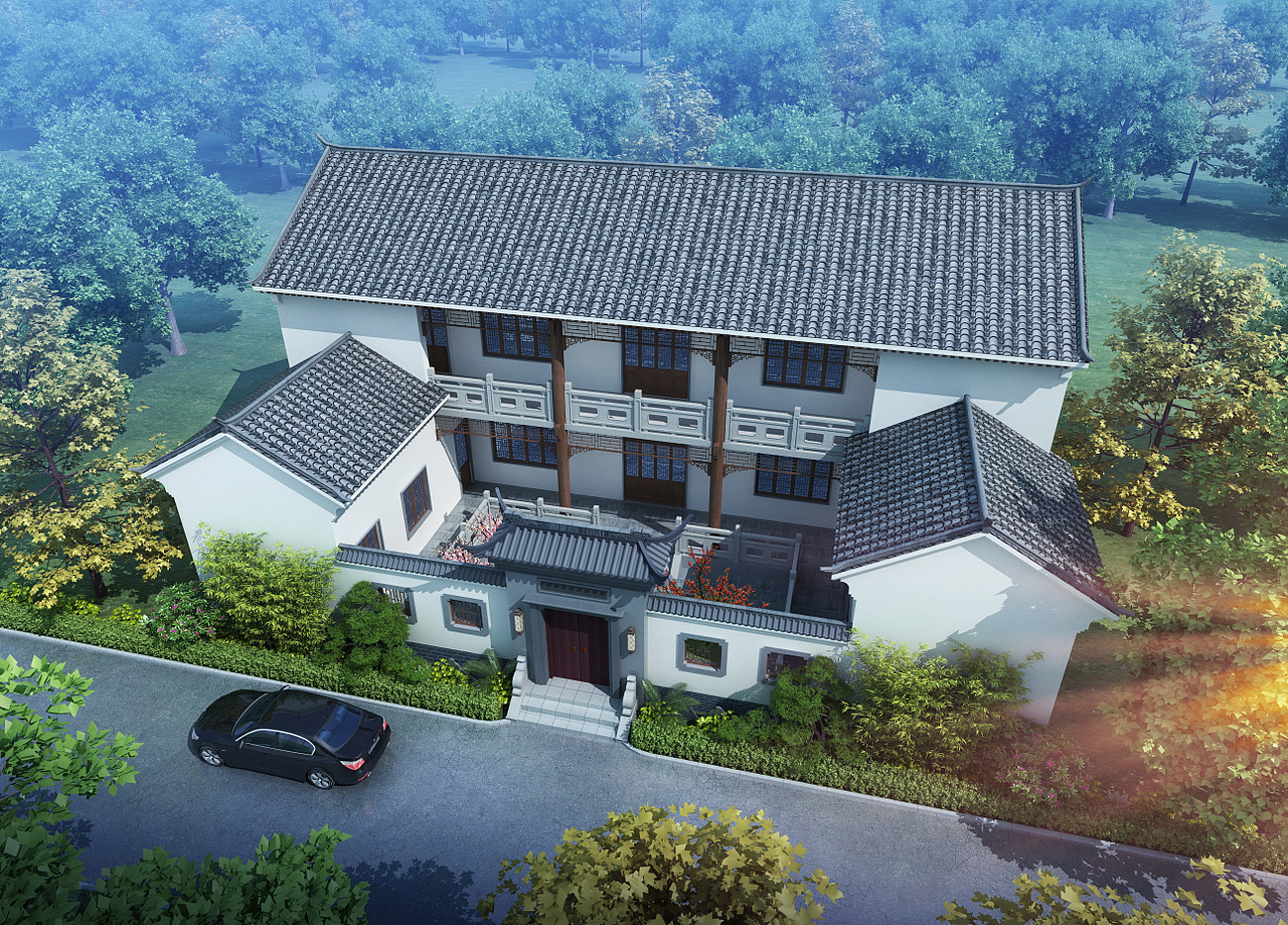 烟雨入江南,山水如墨染。徽派为什么要会有飞檐翘角?