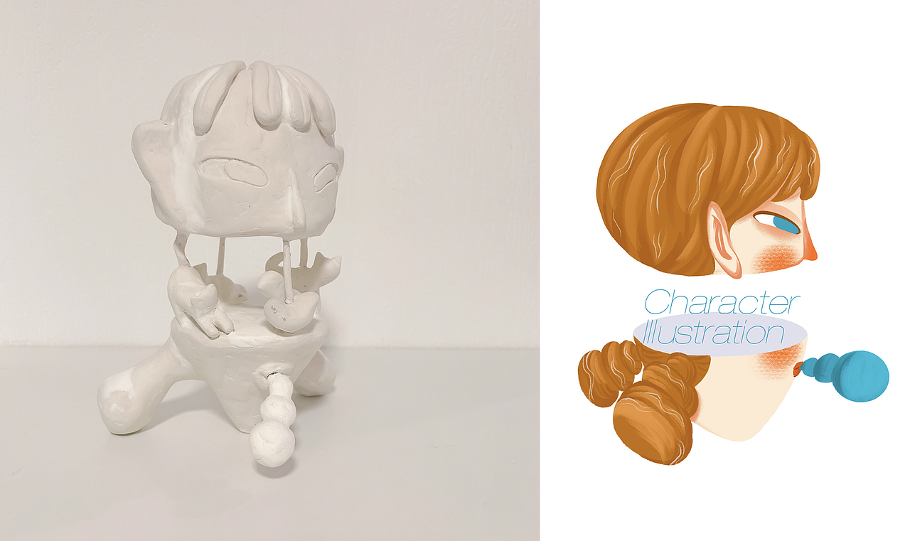 原创粘土作品《脑海中的游乐场》