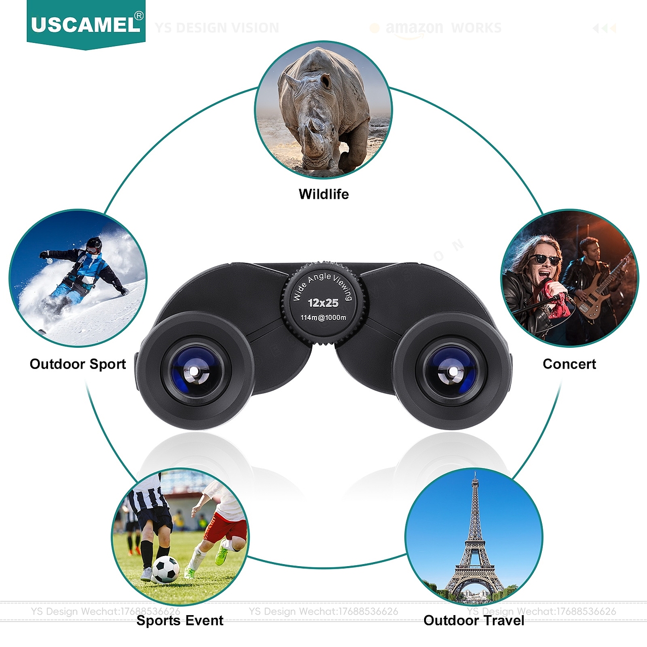 亚马逊便携望远镜高级A+详情主图设计