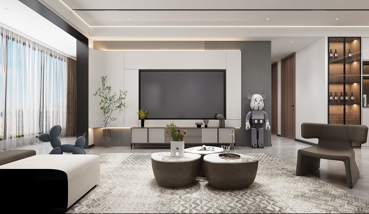 现代风格客餐厅效果图