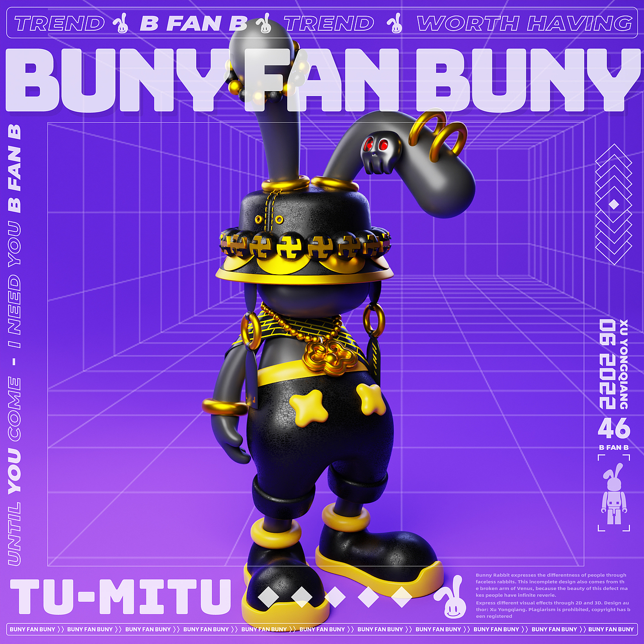 NFT-潮玩-结合BUNY FAN BUNY 兔迷兔西游记宇宙系列（图ZMzE0MjAxMzEy） - 人物/生物 - 站酷设计师徐坦斯原创素材 - 站酷ZCOOL
