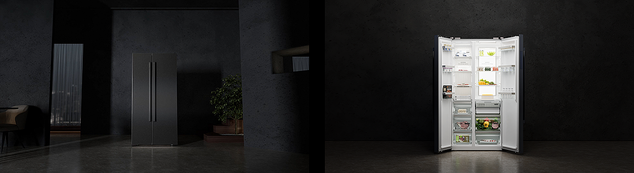 西门子曜钢黑精控恒鲜冰箱