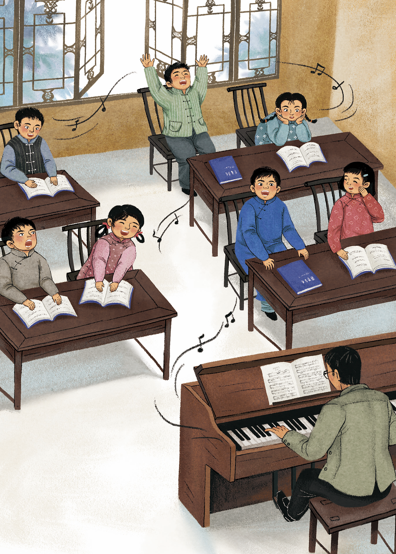 插画｜上学记配图（图ZMzYxODIxNDY0） - 艺术插画 - 站酷设计师小白的角原创素材 - 站酷ZCOOL