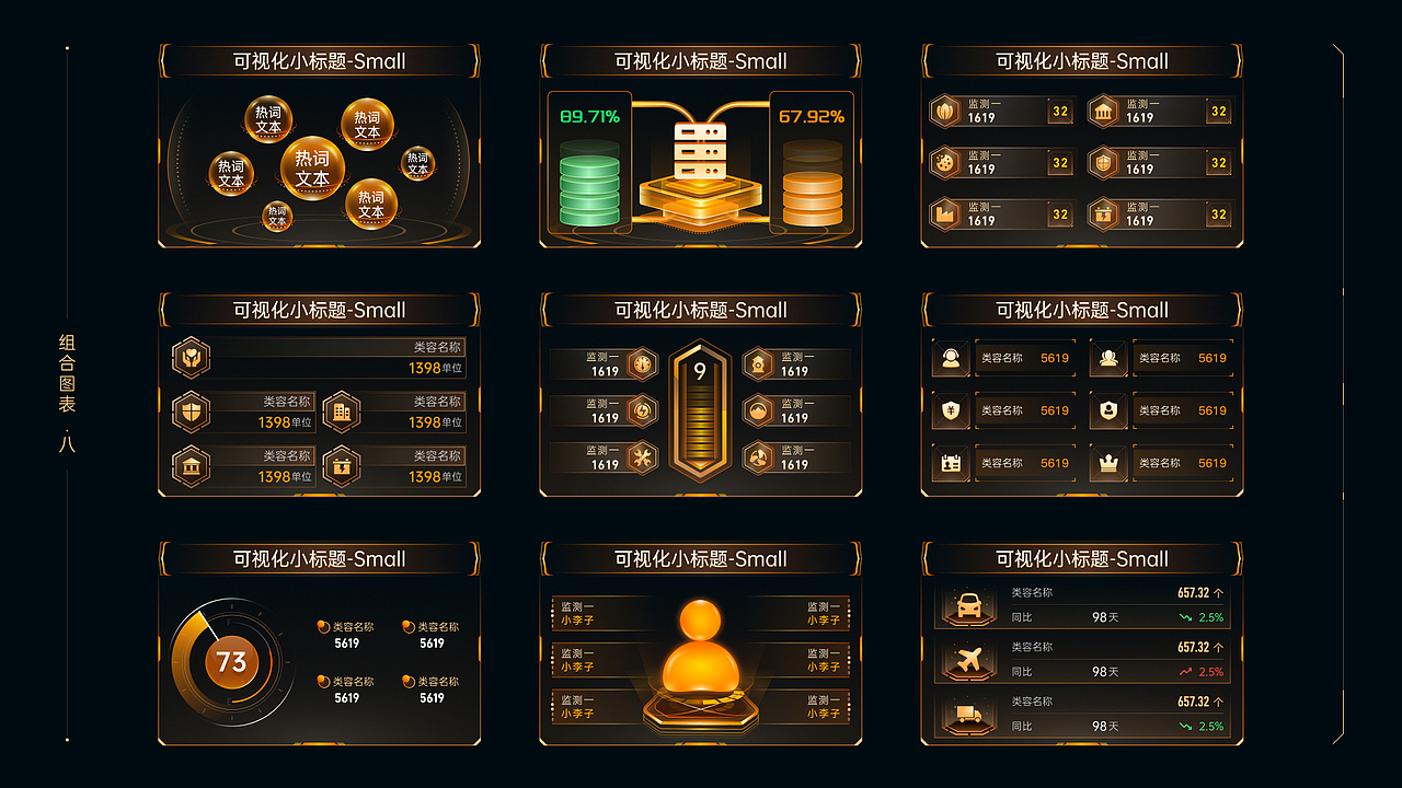 土豪金棕_Figma可视化模板组件（图ZMzUxODU3MjA4） - 其他UI - 站酷设计师也呀也原创素材 - 站酷ZCOOL