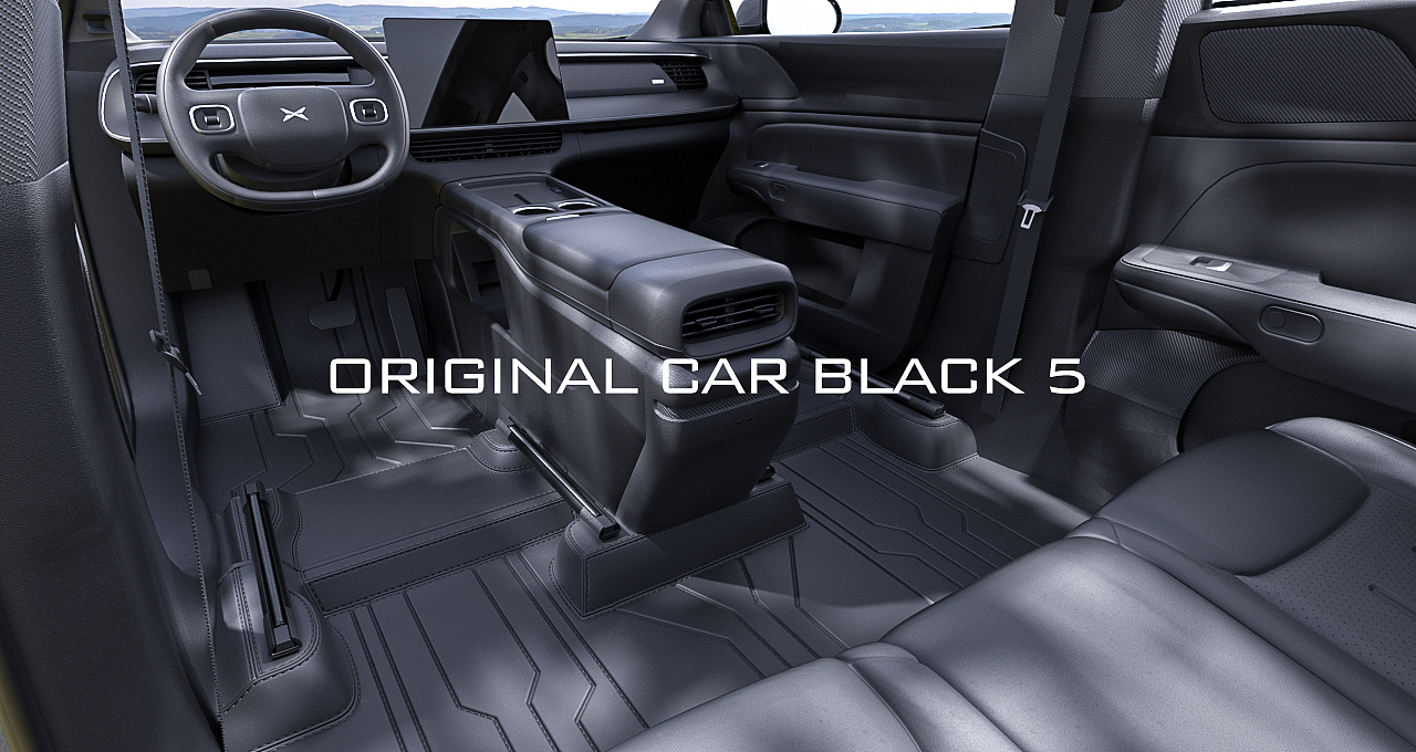 小鹏G6-双针明线汽车脚垫-建模渲染