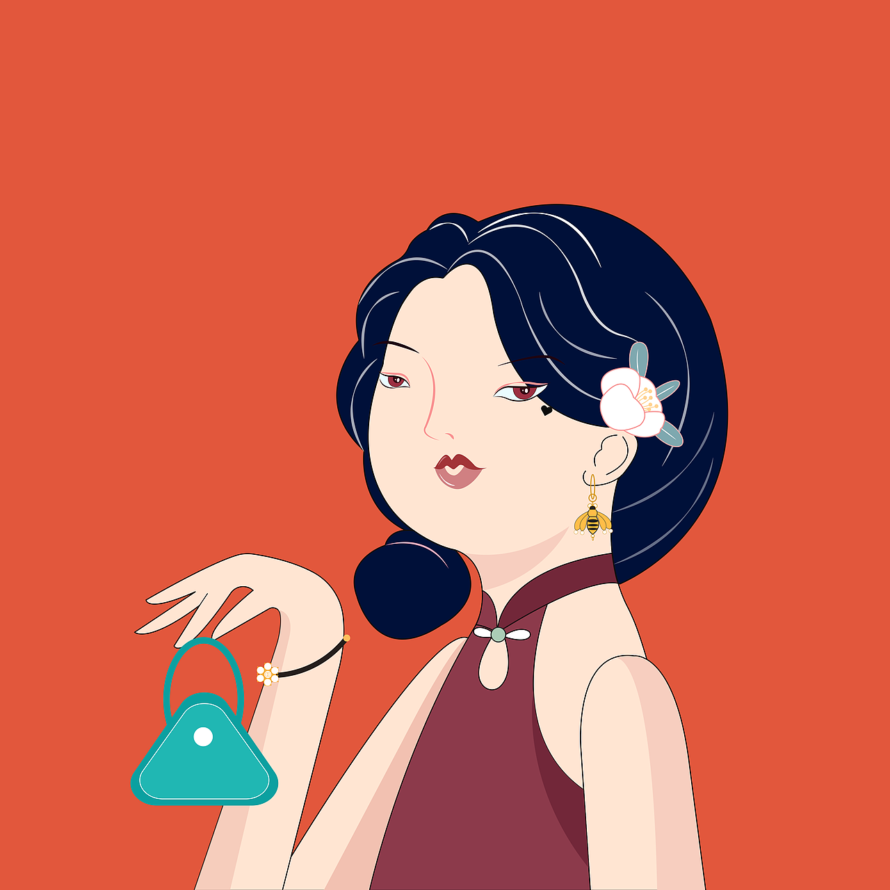 民国少女NFT（图ZMzAyNTY3MDk2） - 创作习作 - 站酷设计师爱谷穗的猫原创素材 - 站酷ZCOOL
