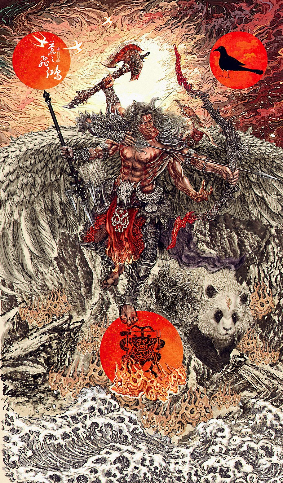 战神蚩尤（图ZMzE4MDIxNDcy） - 概念设定 - 站酷设计师苍之飞鸿原创素材 - 站酷ZCOOL