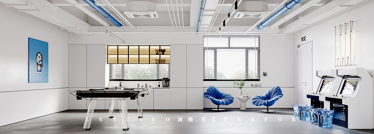 现代极简风的办公空间,有一种安静的力量感