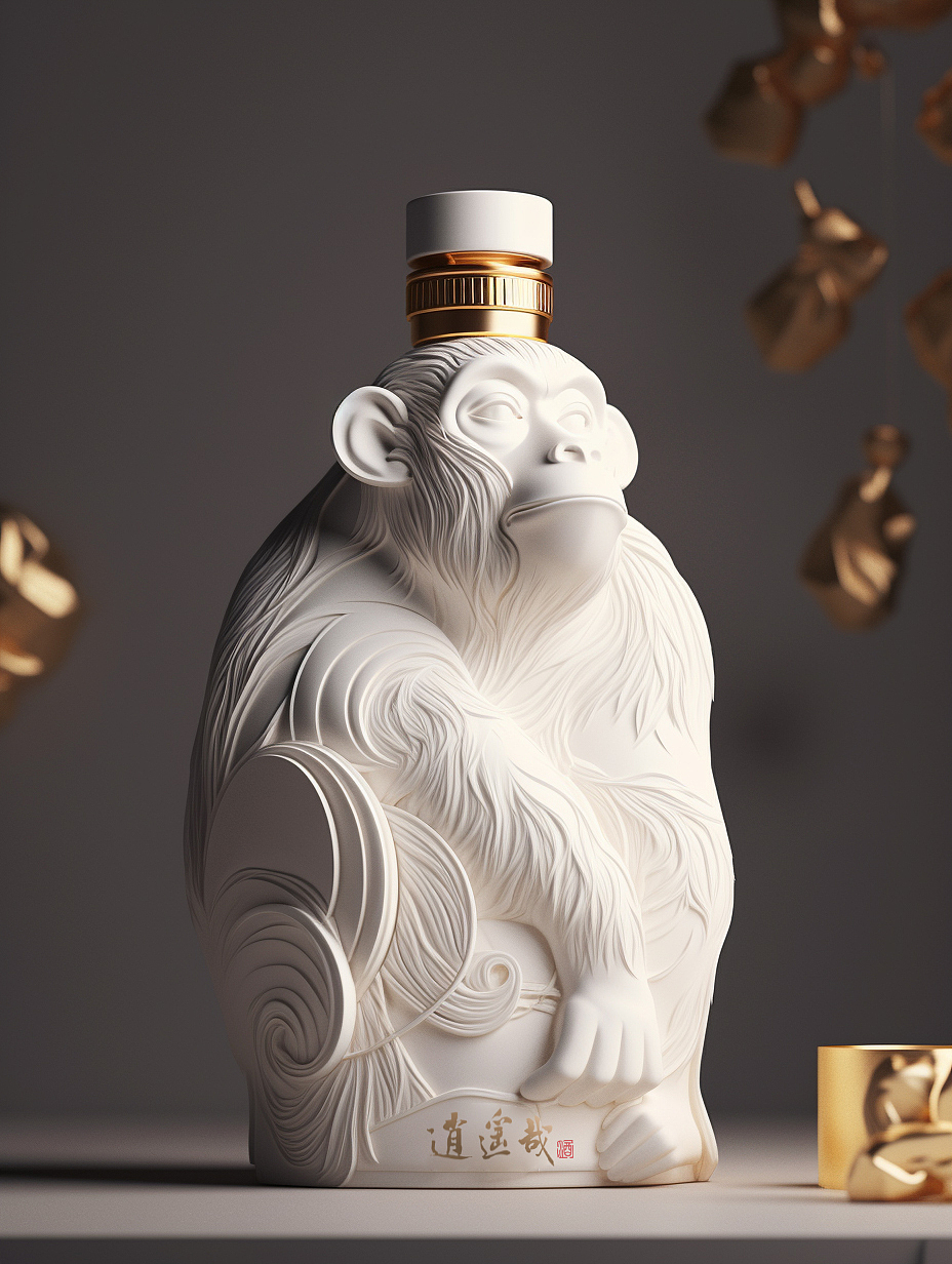 十二生肖白酒包装--猴年（图ZMzQ3Njk5Mzgw） - 包装 - 站酷设计师真象哥原创素材 - 站酷ZCOOL