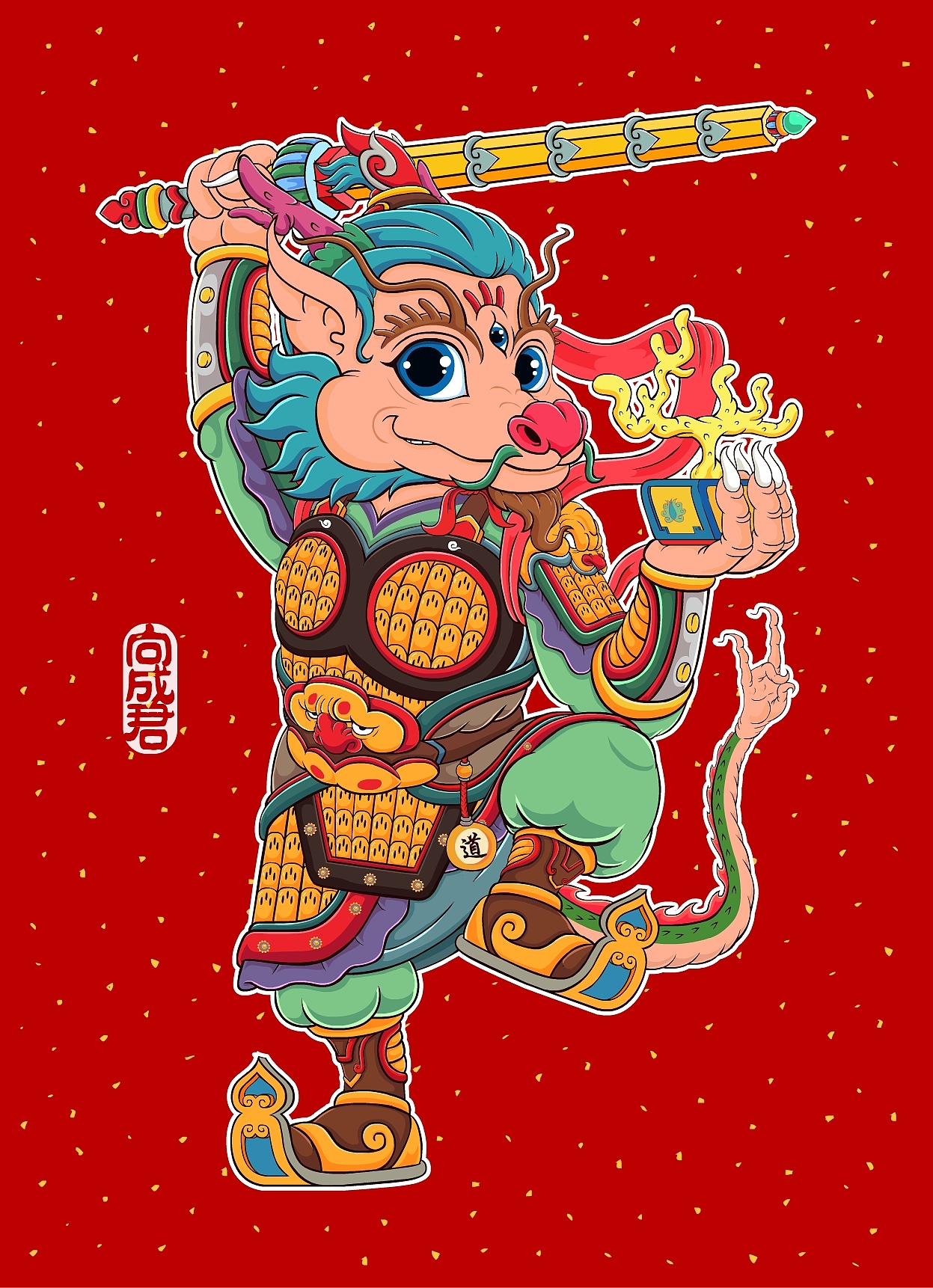 向成君原创画-《十二生肖门神》（图ZMzE3NDgxMDQw） - 商业插画 - 站酷设计师向成君原创素材 - 站酷ZCOOL