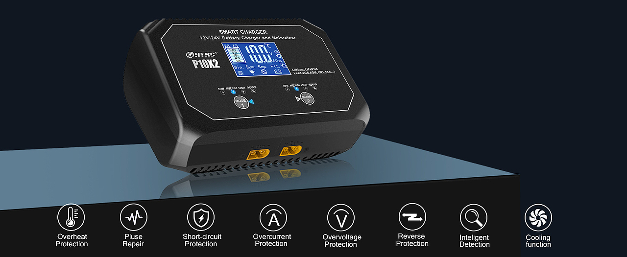 P10X2 smart battery charger