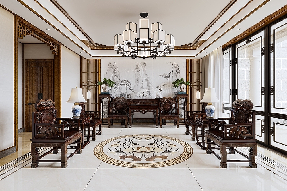 中交中央公园合院别墅装修,渝北独栋设计师,梦空间唐春