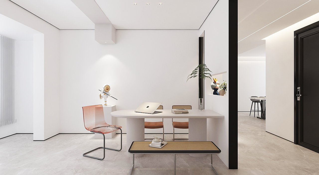 极简纯白色空间//不一样的客餐厅