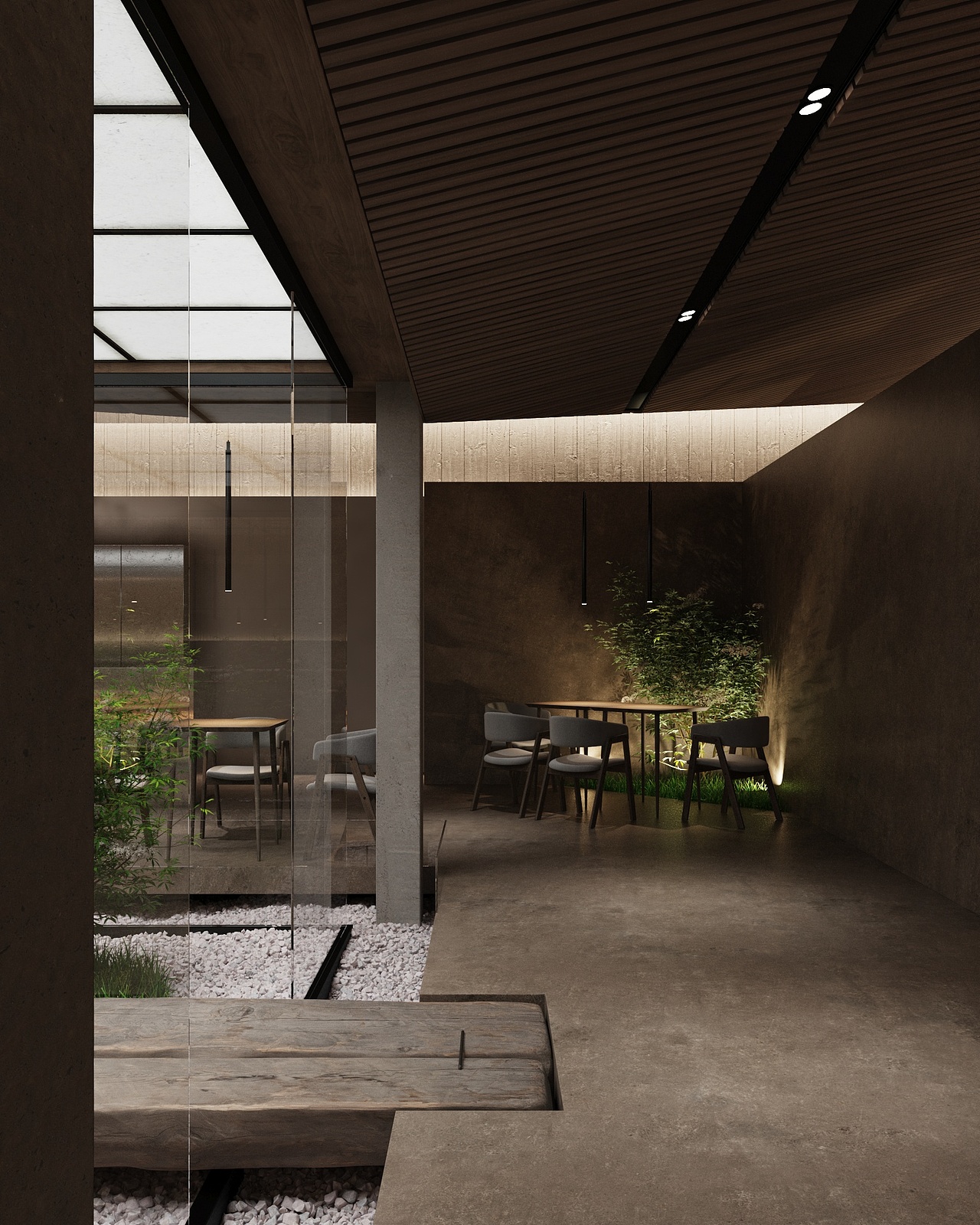 自然系餐厅效果图