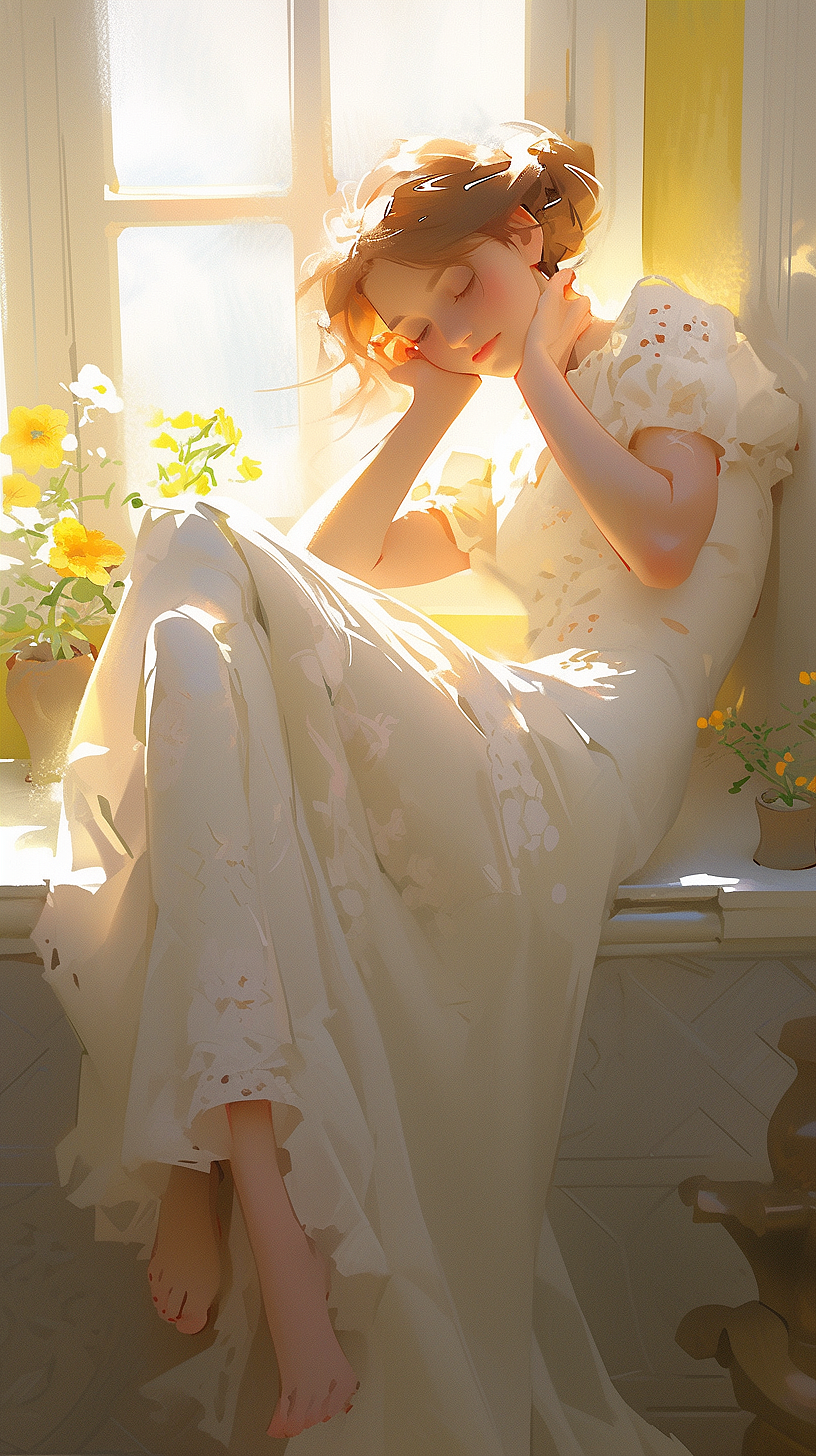 夏日午后，甜美的酣睡，让人不敢轻扰.（图ZMzQxMTQ5NzIw） - AI作品 - 站酷设计师玉二爷原创素材 - 站酷ZCOOL