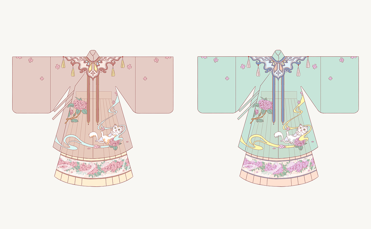汉服设计（图ZMzIxMzE0NTIw） - 传统/民族服饰 - 站酷设计师祁俞俞原创素材 - 站酷ZCOOL