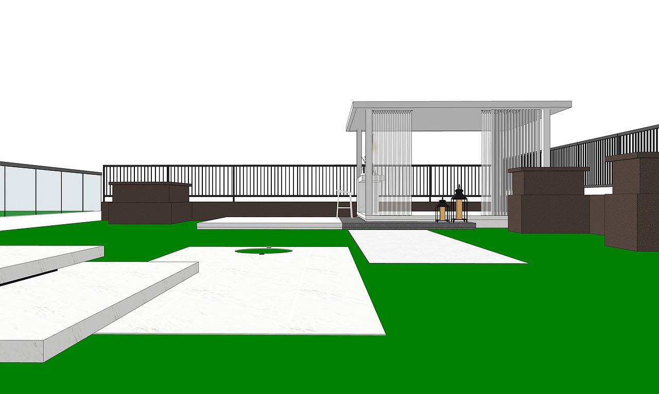 现代庭院景观SU模型下载（图ZMzEyMTY0MzA0） - 景观设计 - 站酷设计师素模网原创素材 - 站酷ZCOOL