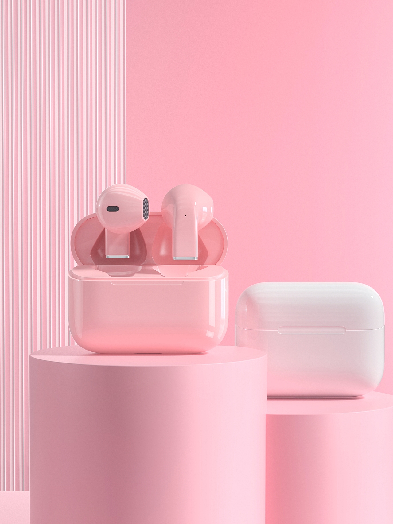 【产品建模渲染】蓝牙耳机/手持风扇