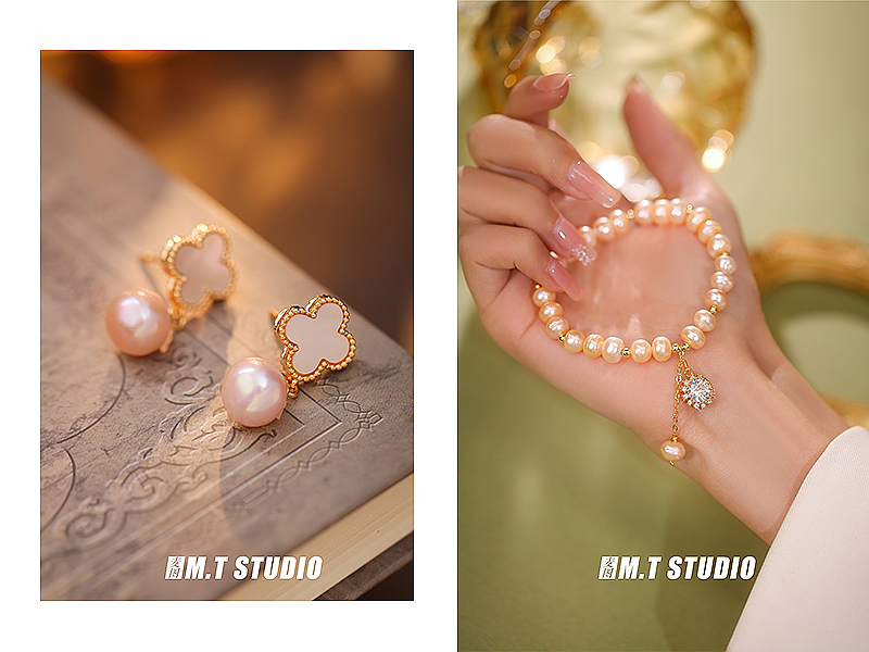 复古中古风手串珍珠饰品珠宝首饰场景拍摄