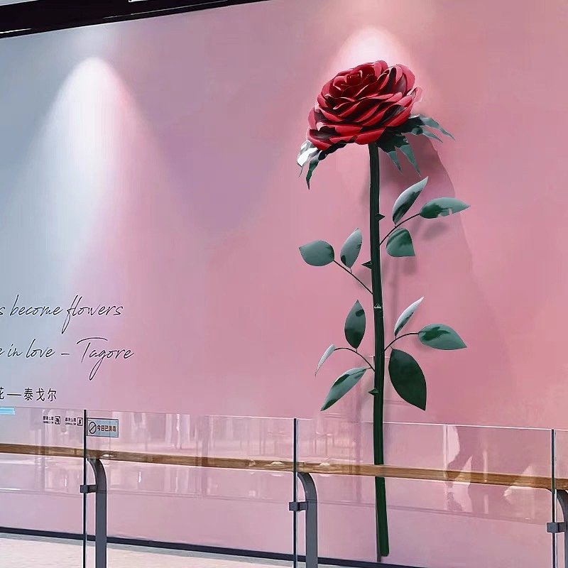 520仿真玫瑰花束装置园林美陈雕塑摆件