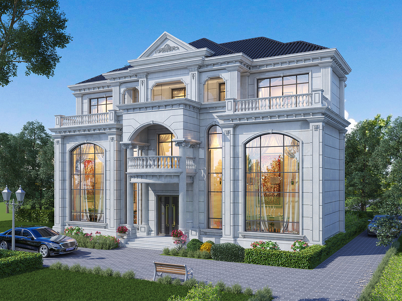 别墅欧式外墙效果图合辑 近期案例