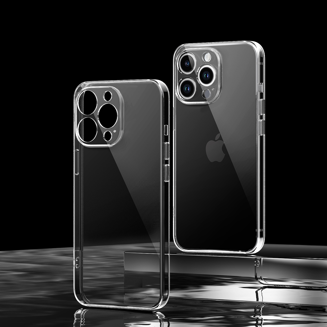 精孔透明手机壳