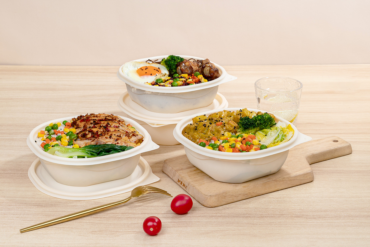 产品摄影丨一次性玉米淀粉圆形餐盒系列