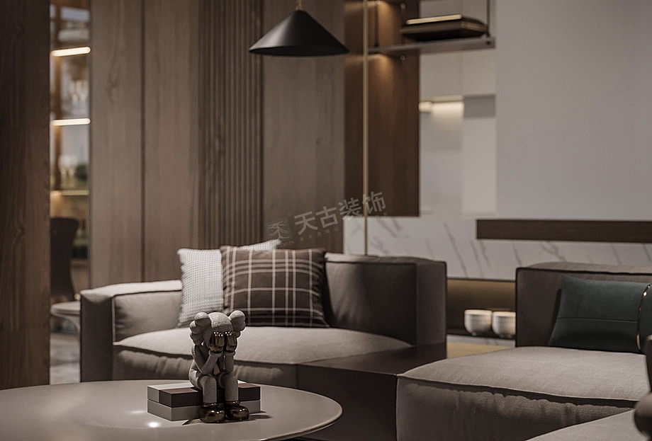 重庆协信春山台底跃装修案例,现代简约风设计效果图