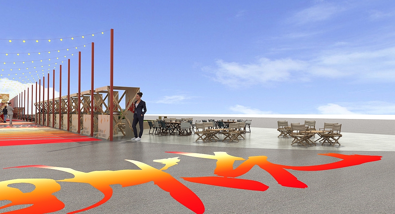 夜市烧烤集市3D市集效果图（图ZMzU2MDUzODg0） - 建筑/空间 - 站酷设计师AK212原创素材 - 站酷ZCOOL