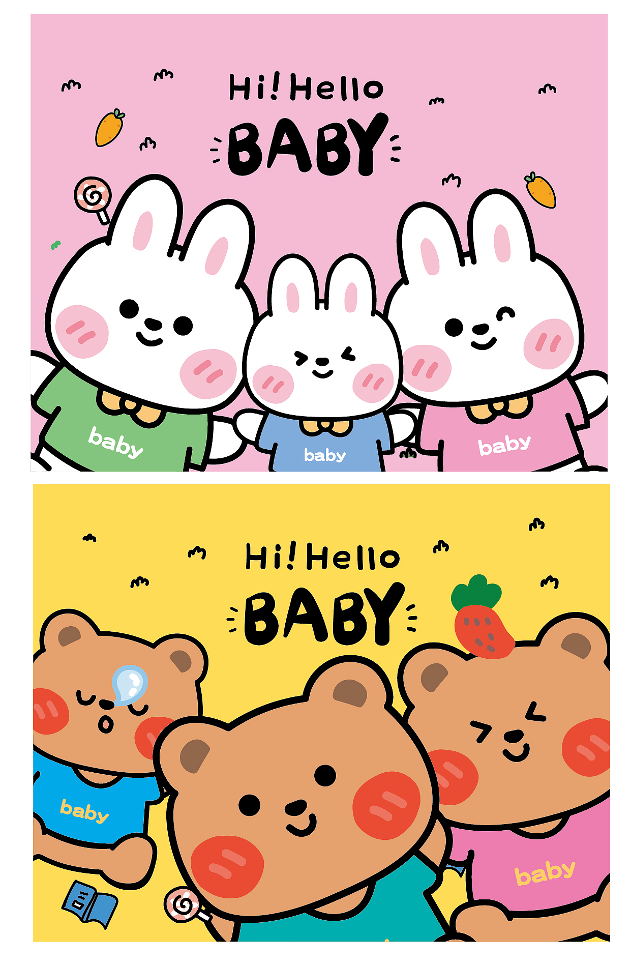 阿茹插画兔年插画卡通可爱设计表情包手机壳壁纸原创图