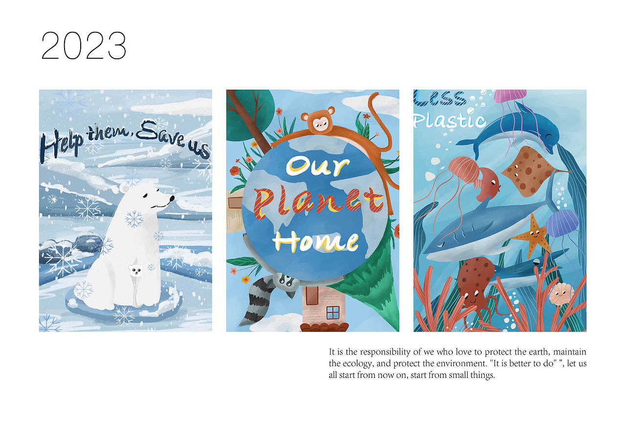 插画\\环保主题日历设计（图ZMzQ0MDE0MzQ0） - 商业插画 - 站酷设计师未泯_wm原创素材 - 站酷ZCOOL