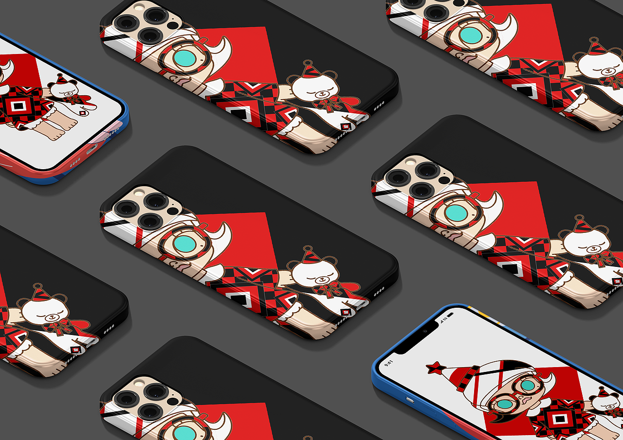 泡泡马特潮玩设计 桃心梅方