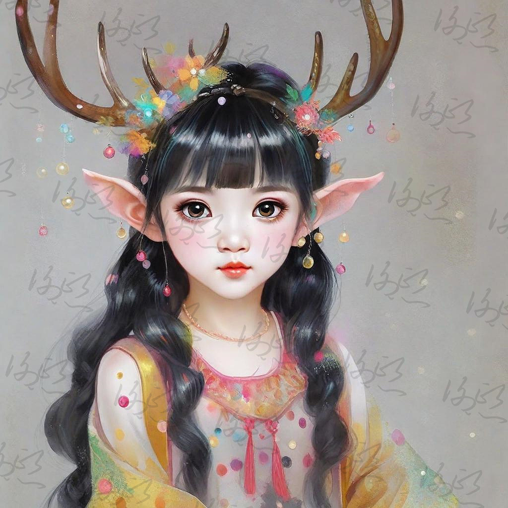 厚涂手绘 I 精灵宝宝（图ZMzU5NDg2NDk2） - 新锐潮流插画 - 站酷设计师Abby迷你兜兜原创素材 - 站酷ZCOOL