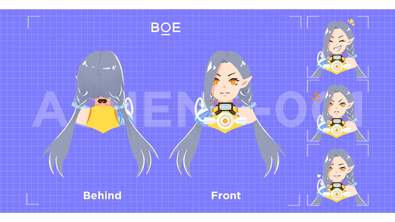 「你好，BOE」水上精灵——阿笙（图ZMzI2MjQ5MjM2） - IP形象 - 站酷设计师yi张白芷原创素材 - 站酷ZCOOL
