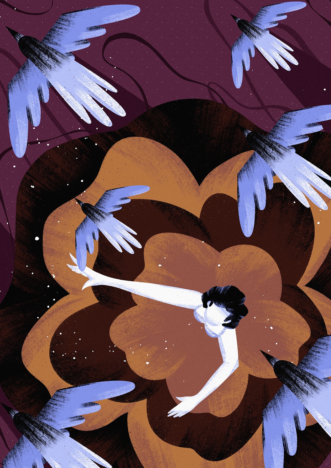 原创插画分享 | 破茧成蝶的岁月正在酝酿着