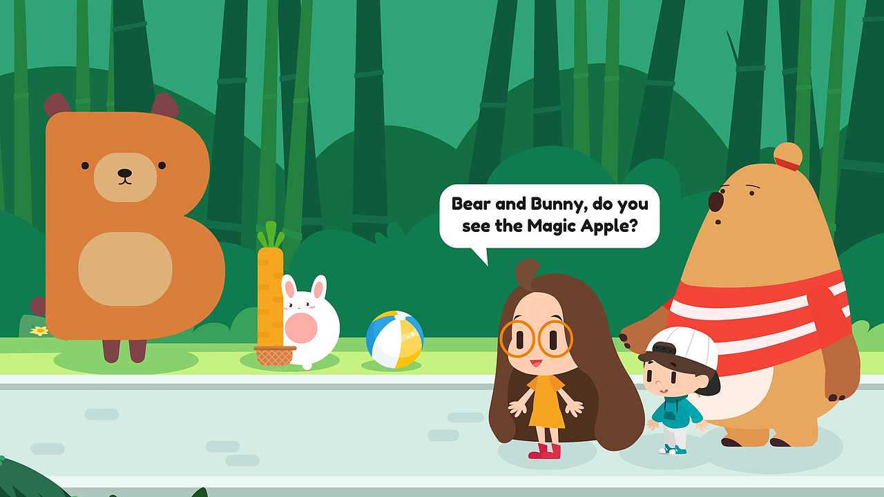 自然拼读-横版动画场景