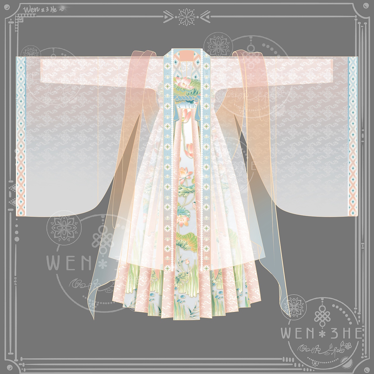 汉服设计稿│同步更新与记录-4（图ZMzQyOTE0Mjk2） - 传统/民族服饰 - 站酷设计师鱼团的小猫们原创素材 - 站酷ZCOOL