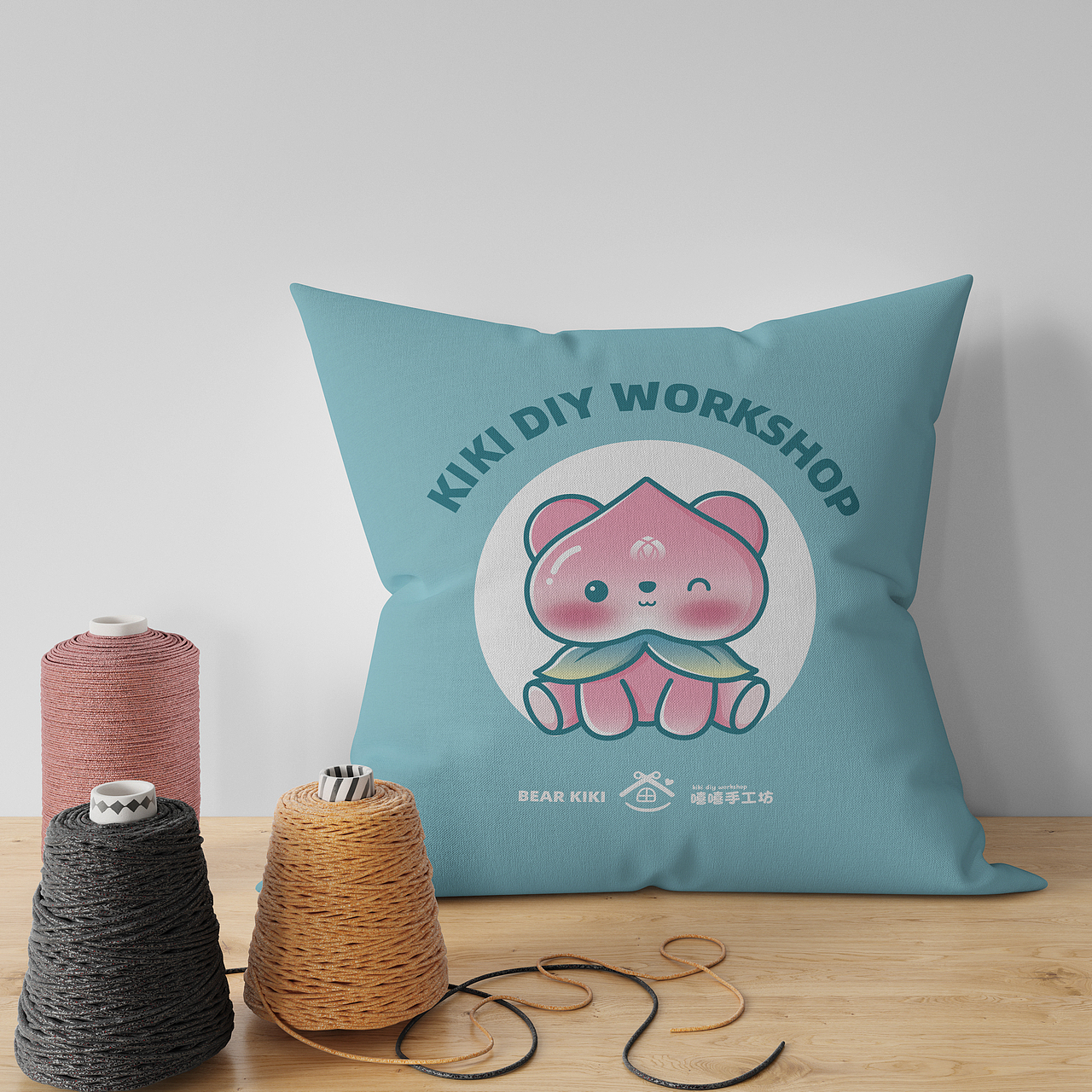 嘻嘻手工IP设计-桃气熊（图ZMzI3ODI0OTk2） - IP形象 - 站酷设计师设计师爽妹子原创素材 - 站酷ZCOOL