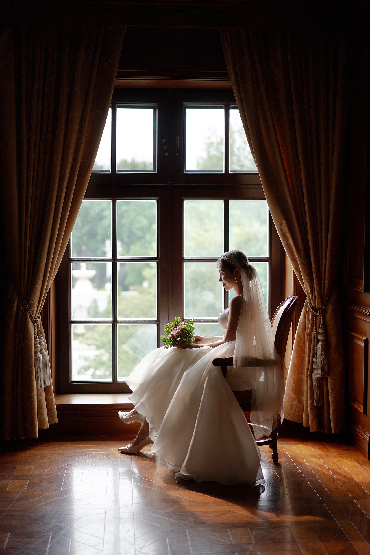 <我会永远爱你>室内法式浪漫婚纱照