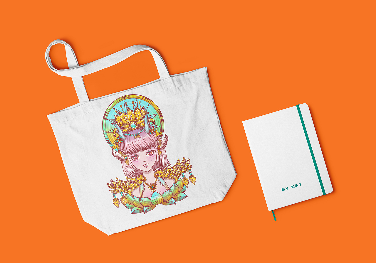 敦煌少女插画设计