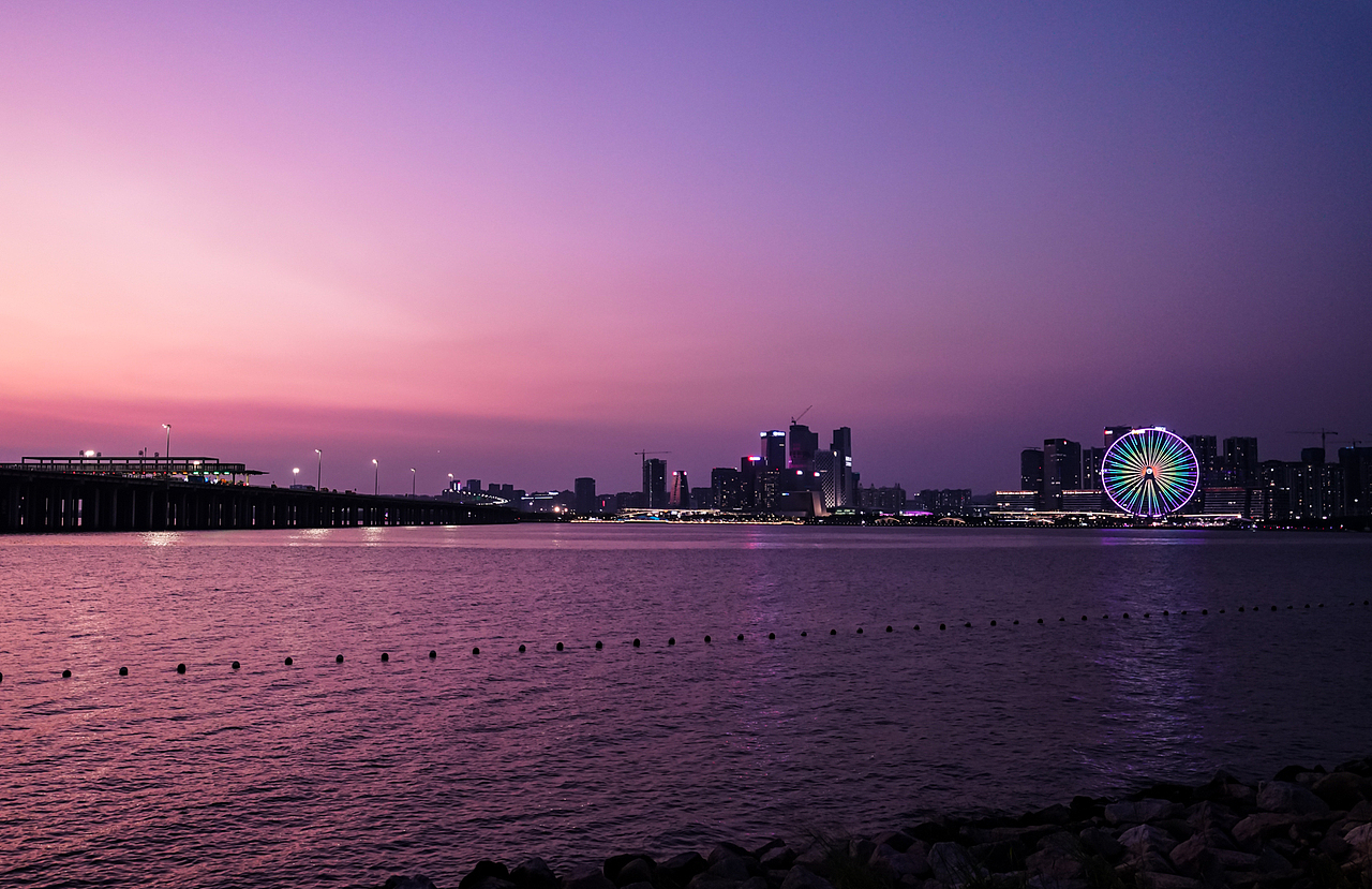 深圳湾前海石公园夜景