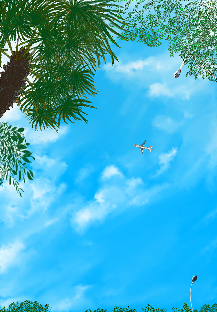 手绘三-海南把照片画成画（图ZMjk3MzkyNTI4） - 艺术插画 - 站酷设计师一本书一辈子原创素材 - 站酷ZCOOL