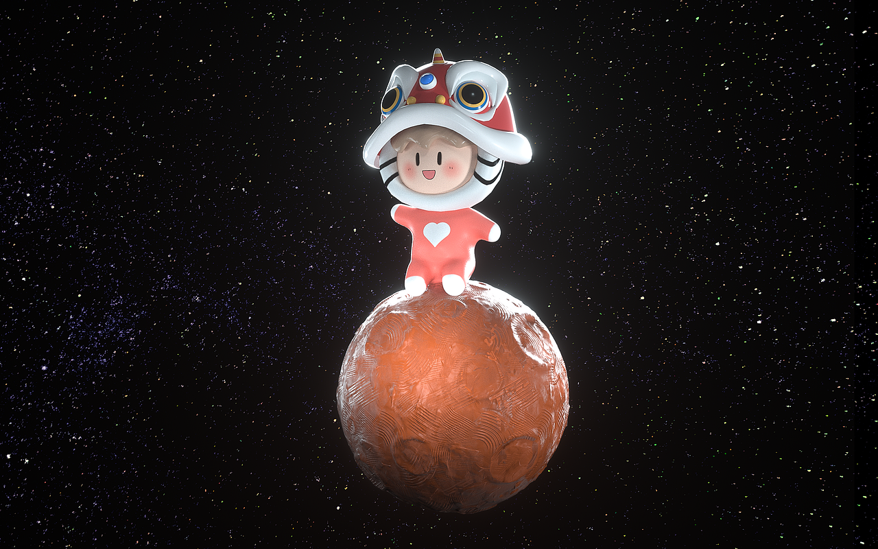 阿龙与喜狮狮的探索之旅 - 卡通IP建模渲染