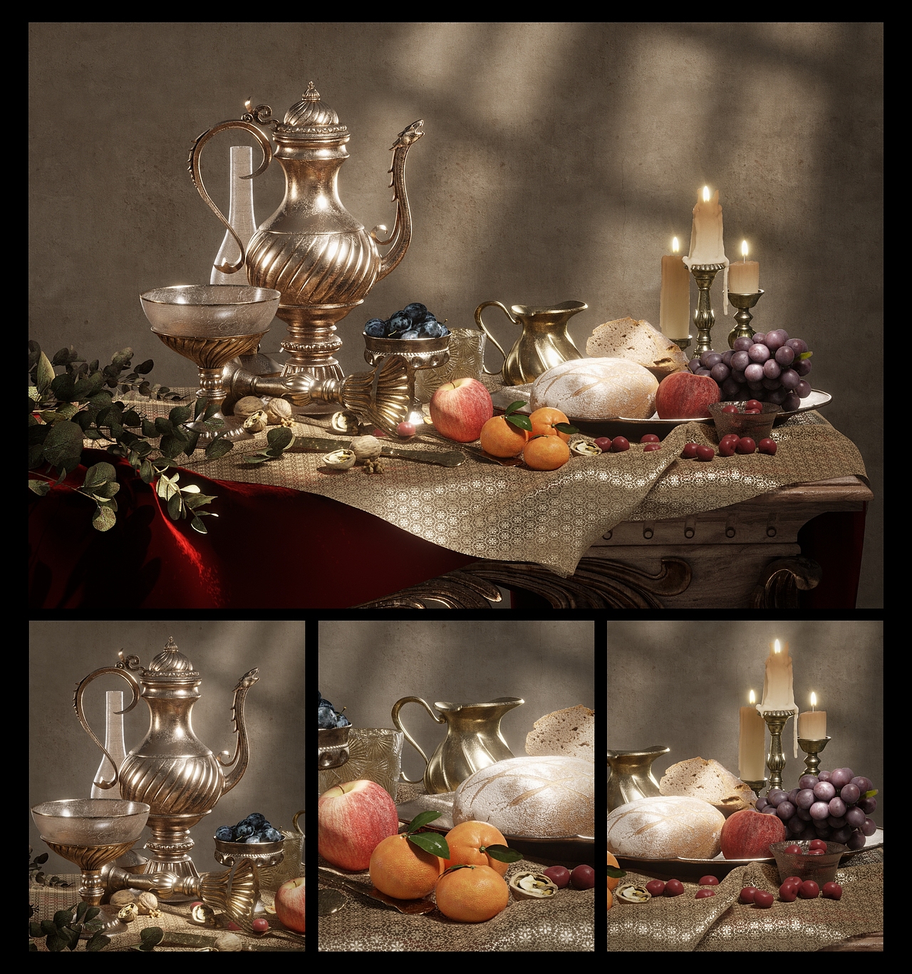 油画质感静态渲染（图ZMzM4NjM4MjQw） - 场景 - 站酷设计师姚姚不吃饭原创素材 - 站酷ZCOOL